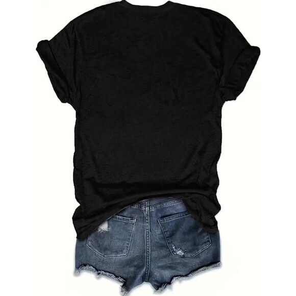 Women's T-Shirt 2D Print Evil Eye No Reinstones Short Sleeve Medium Size - Picture 5 of 13